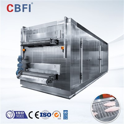 Fram- och återgående integrerad snabbfrysmaskin PLC+pekskärm